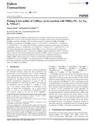 PAPER Probing Lewis acidity of Y(BH4)3 via its reactions with MBH4