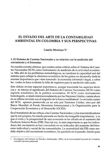 el estado del arte de la contabilidad ambiental en colombia y sus ...