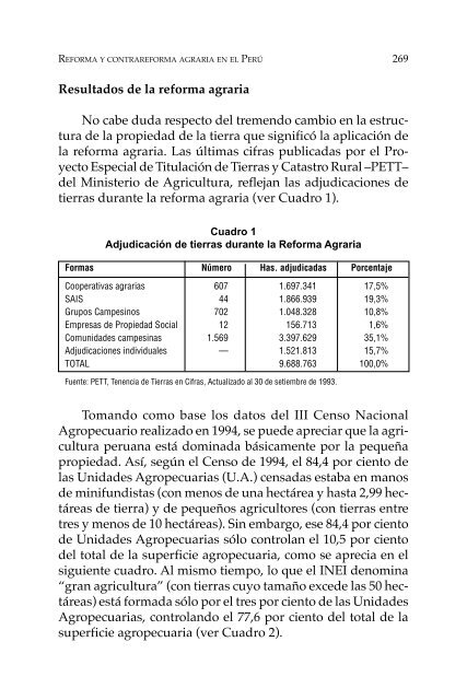 Proceso agrario en Bolivia y América Latina