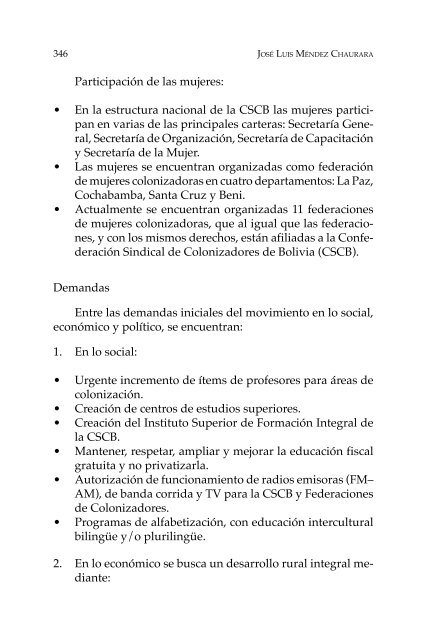 Proceso agrario en Bolivia y América Latina