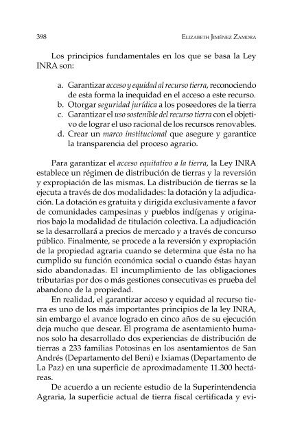 Proceso agrario en Bolivia y América Latina