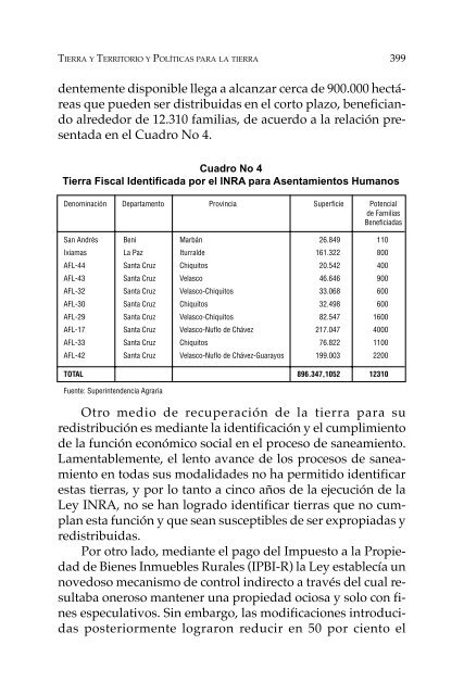 Proceso agrario en Bolivia y América Latina