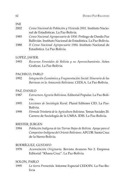 Proceso agrario en Bolivia y América Latina