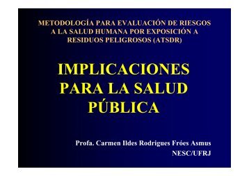 IMPLICACIONES PARA LA SALUD PÚBLICA