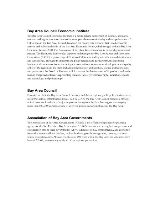 PDF: 2962 pages, 5.2 MB - Bay Area Council Economic Institute