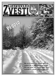 Bierovské zvesti - december 2009 - Obec Veľké Bierovce