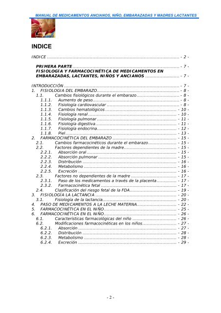 MANUAL DE MEDICAMENTOS ANCIANOS NIÑO EMBARAZADAS Y MADRES LACTANTES