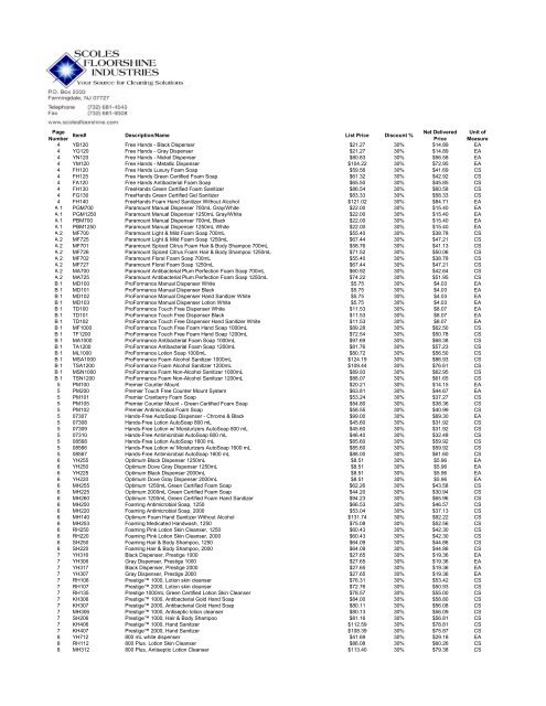 Pro Link Price List2.pdf - Scoles Floorshine Industries
