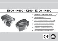 K500 - K600 - K650 - K700 - K800 - Oleo-Mac