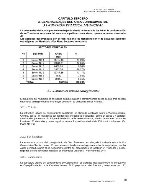 MUNICIPIO DE EL COPEY ESQ