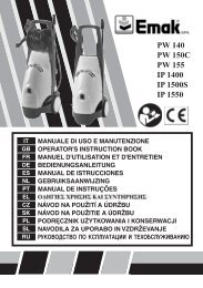 PW 140 PW 150C PW 155 IP 1400 IP 1500S IP 1550 - Oleo-Mac