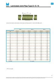 Laminated Joint Pipe Type D / E / N