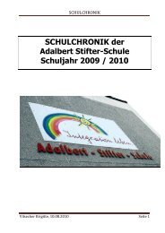 SCHULCHRONIK der Adalbert Stifter-Schule Schuljahr 2009 / 2010