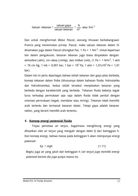 Fluida Dinamis - e-Learning Sekolah Menengah Kejuruan