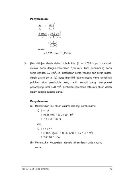 Fluida Dinamis - e-Learning Sekolah Menengah Kejuruan