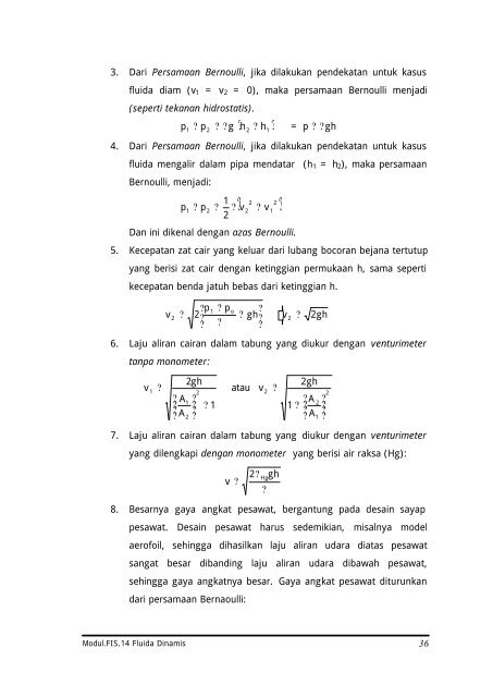 Fluida Dinamis - e-Learning Sekolah Menengah Kejuruan