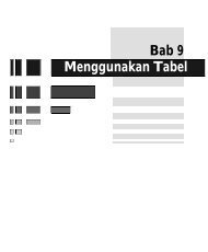 Bab 9 Menggunakan Tabel