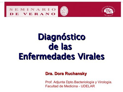 Diagnóstico de las Enfermedades Virales