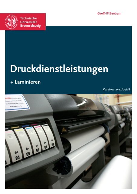 Druckdienstleistungen - Technische Universität Braunschweig