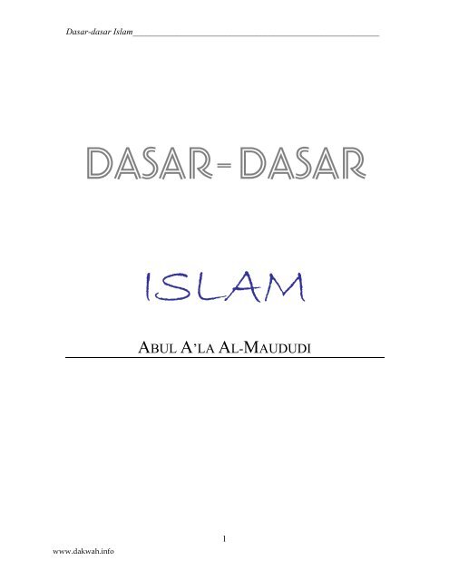 Dasar Dasar Islam