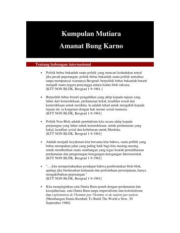 Kumpulan Mutiara Amanat Bung Karno