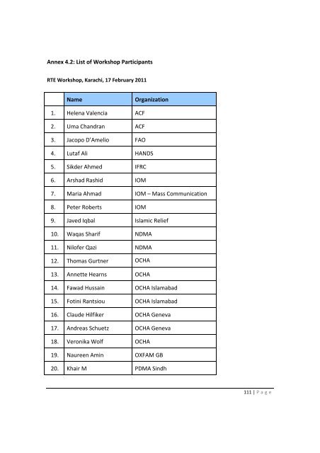 Inter-Agency Real Time Evaluation of the Humanitarian ... - alnap