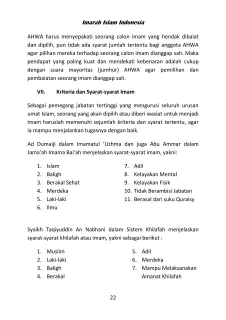 Hand Book Imarah Islam Indonesia - Biar sejarah yang bicara