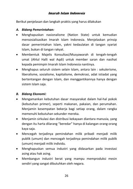 Hand Book Imarah Islam Indonesia - Biar sejarah yang bicara