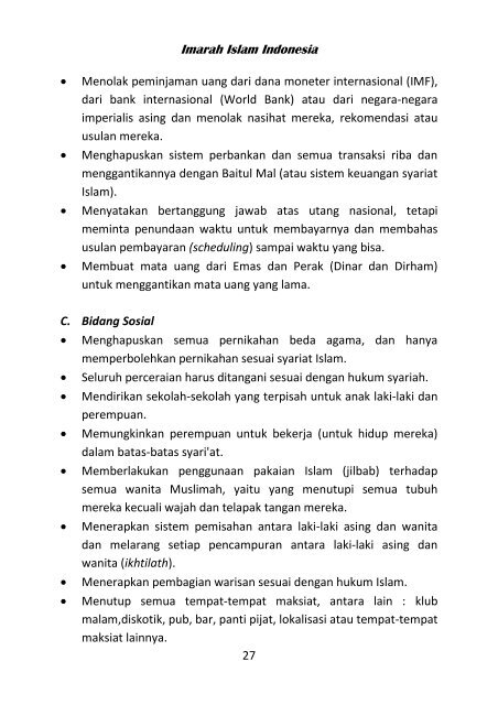 Hand Book Imarah Islam Indonesia - Biar sejarah yang bicara