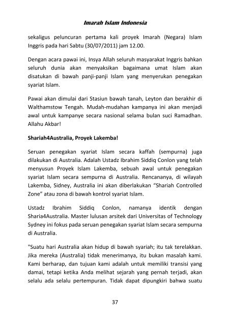 Hand Book Imarah Islam Indonesia - Biar sejarah yang bicara