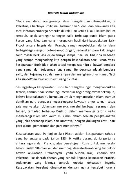 Hand Book Imarah Islam Indonesia - Biar sejarah yang bicara