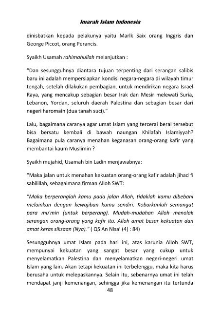 Hand Book Imarah Islam Indonesia - Biar sejarah yang bicara