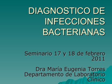 DIAGNOSTICO DE INFECCIONES BACTERIANAS