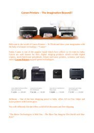 Canon Printers – The Imagination Beyond!!