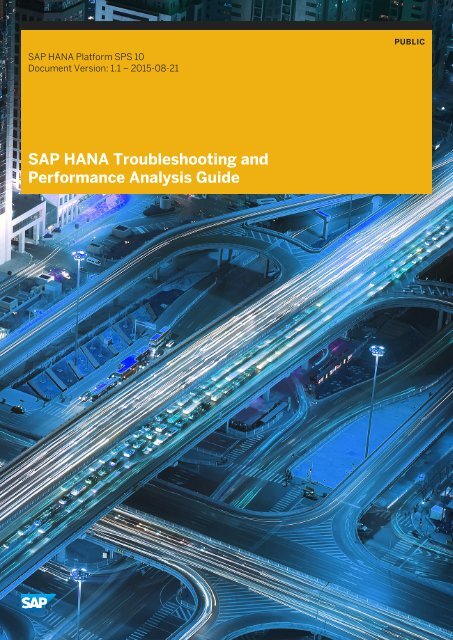 SAP HANA Troubleshooting and Performance Analysis Guide