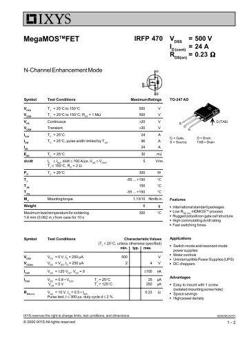 IRFP 470 V