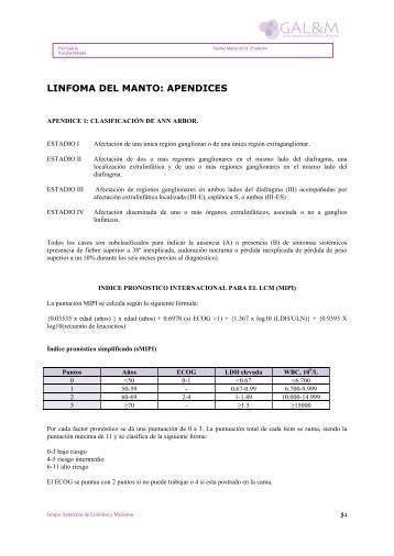 LINFOMA DEL MANTO APENDICES