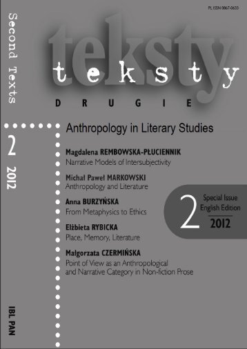 Index of Content Anthropology in Literary Studies