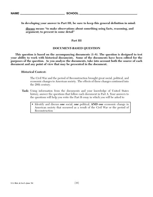 Proposal Essay Template June Civil War Reconstruction Your History Site What Is An Essay Thesis also Sample Of Synthesis Essay Part A Shortanswer Quest Research Paper Essay Examples