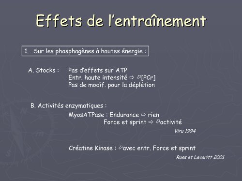 Effets de l’entraînement