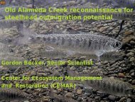 Old Alameda Creek reconnaissance for steelhead outmigration potential