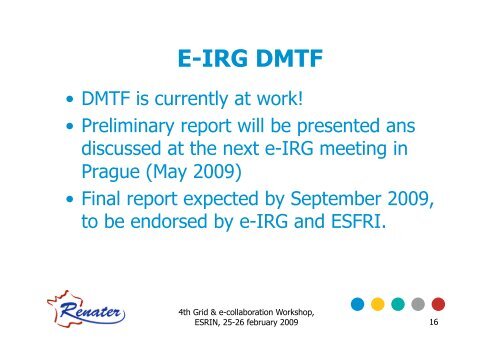 ESFRI and e-IRG data policy issues Dany VANDROMME ... - Congrex