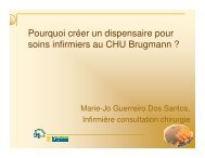 Pourquoi créer un dispensaire pour soins infirmiers au CHU Brugmann ?