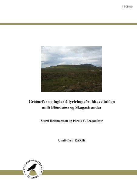 NI-08010 - NÃ¡ttÃºrufrÃ¦Ã°istofnun Ãslands