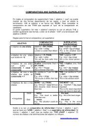 COMPARATIVES AND SUPERLATIVES