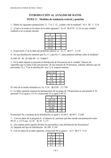 Preguntas De ExÃ¡menes Correspondientes al Tema 11 (RegresiÃ³n ...