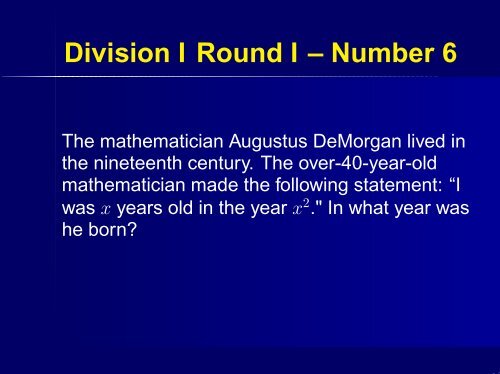 Wylie Mathematics Tournament Ciphering Competition