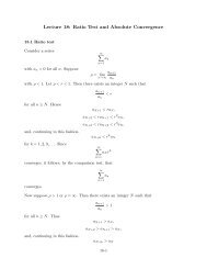 Lecture 18 Ratio Test and Absolute Convergence