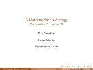 A Mathematician’s Apology