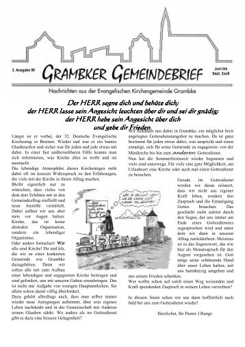 Gemeindebrief 3/o9 - (Juni - September 2oo9) - kirche-grambke.de